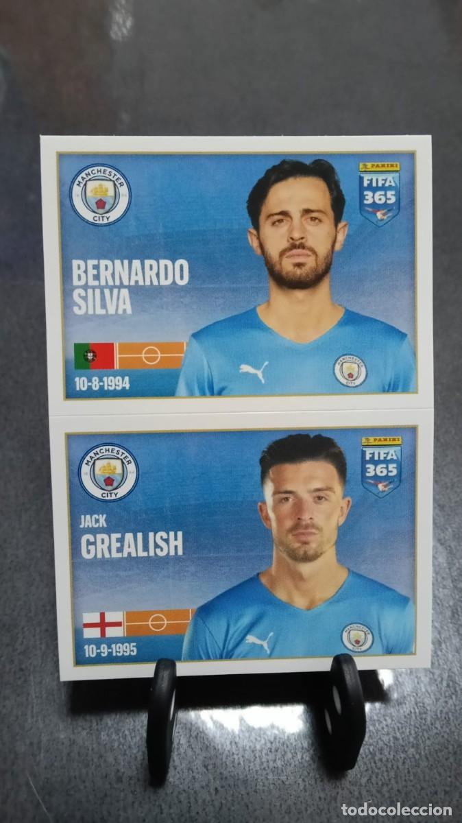 Cromos de f&uacute;tbol: Fifa 365 2021 2022 Bernardo Silva Grealish 68 Manchester City Sin Pegar