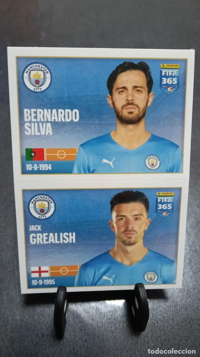 Cromos de f&uacute;tbol: Fifa 365 2021 2022 Bernardo Silva Grealish 68 Manchester City Sin Pegar