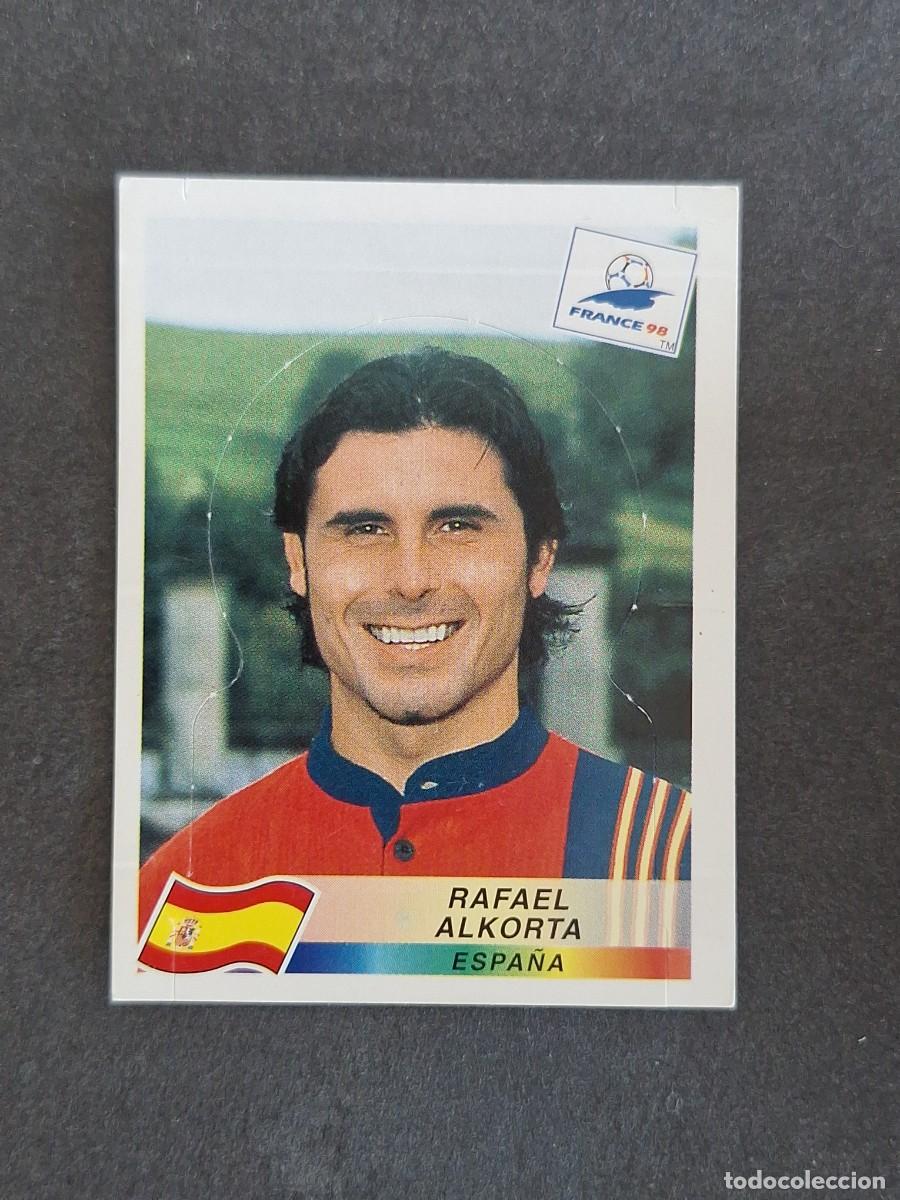 Figurine di Calcio: L1 RAFAEL ALKORTA SELECCION ESPA&Ntilde;A 234 MUNDIAL FRANCIA 98 PANINI NUNCA PEGADO SIN PEGAR