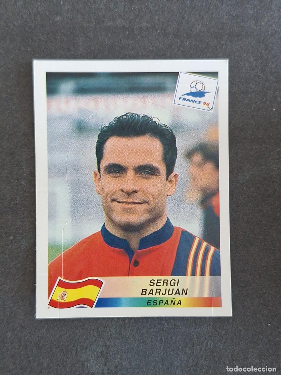Figurine di Calcio: L1 SERGI BARJUAN SELECCION ESPA&Ntilde;A 235 MUNDIAL FRANCIA 98 PANINI NUNCA PEGADO SIN PEGAR
