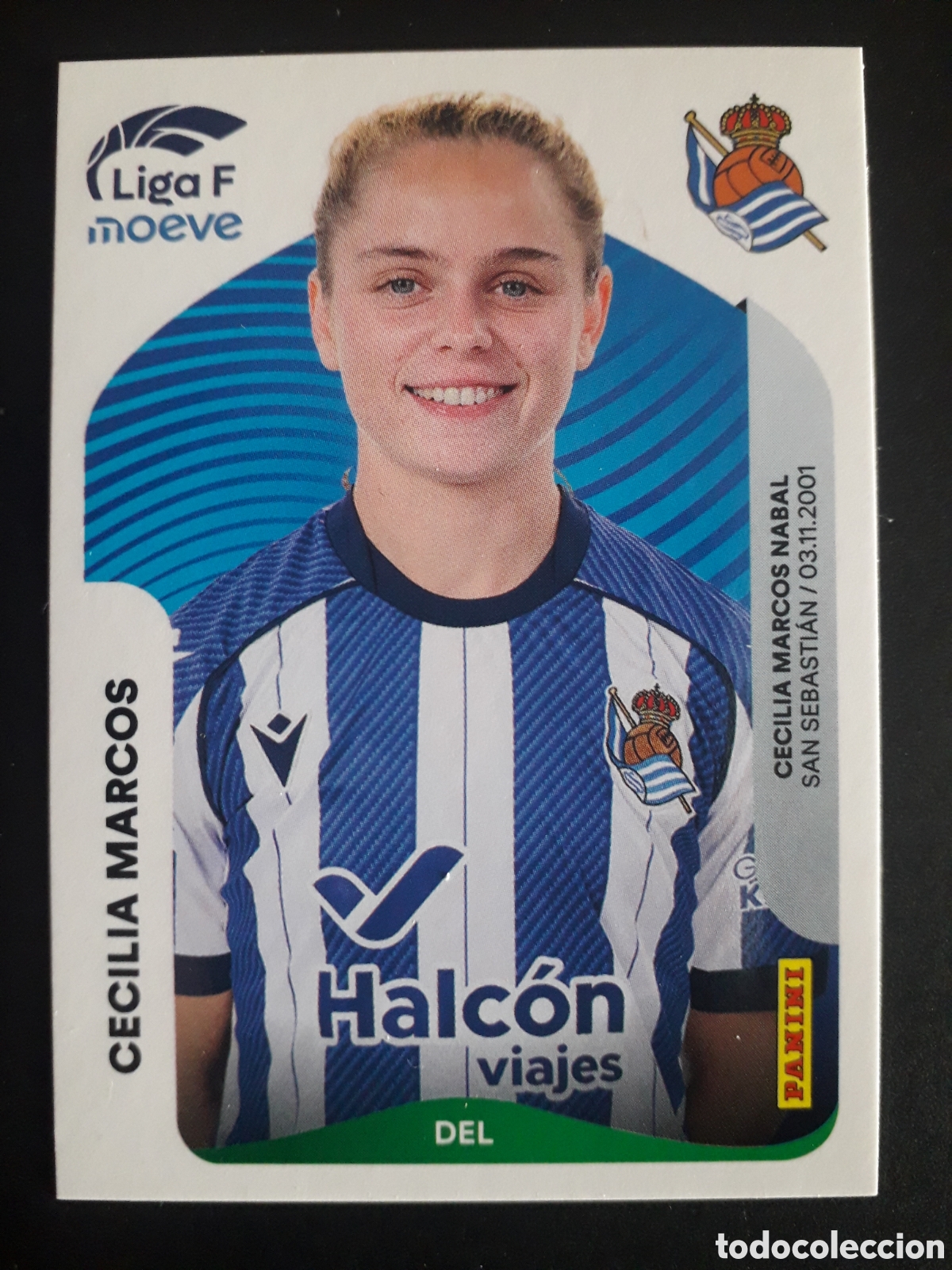 Figurine di Calcio: CECILIA MARCOS REAL SOCIEDAD N&deg; 299 B LIGA F FEMENINA 2025 2026 25 26 PANINI SIN PEG PEDIDO M&Iacute;NIM 3&euro;