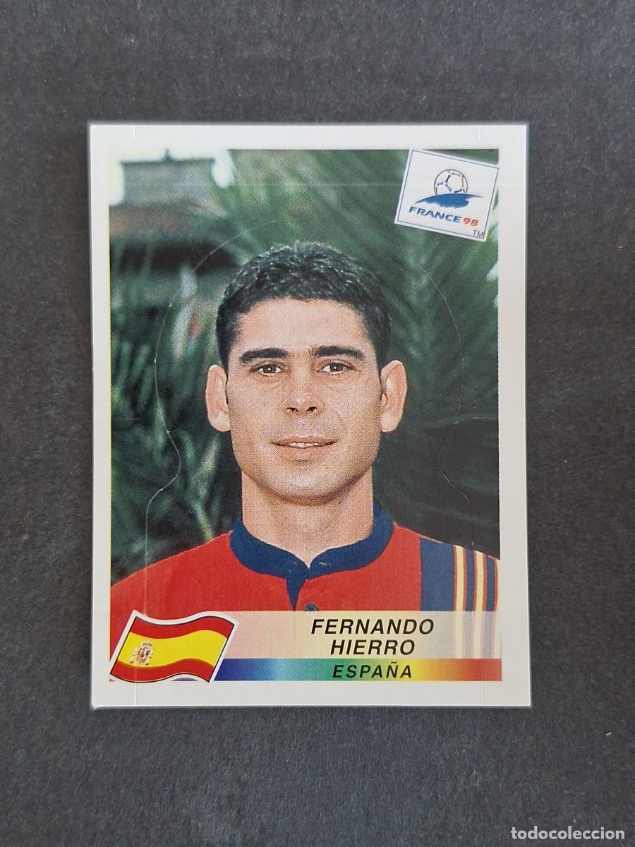 Figurine di Calcio: L1 FERNANDO HIERRO SELECCION ESPA&Ntilde;A 237 MUNDIAL FRANCIA 98 PANINI NUNCA PEGADO SIN PEGAR