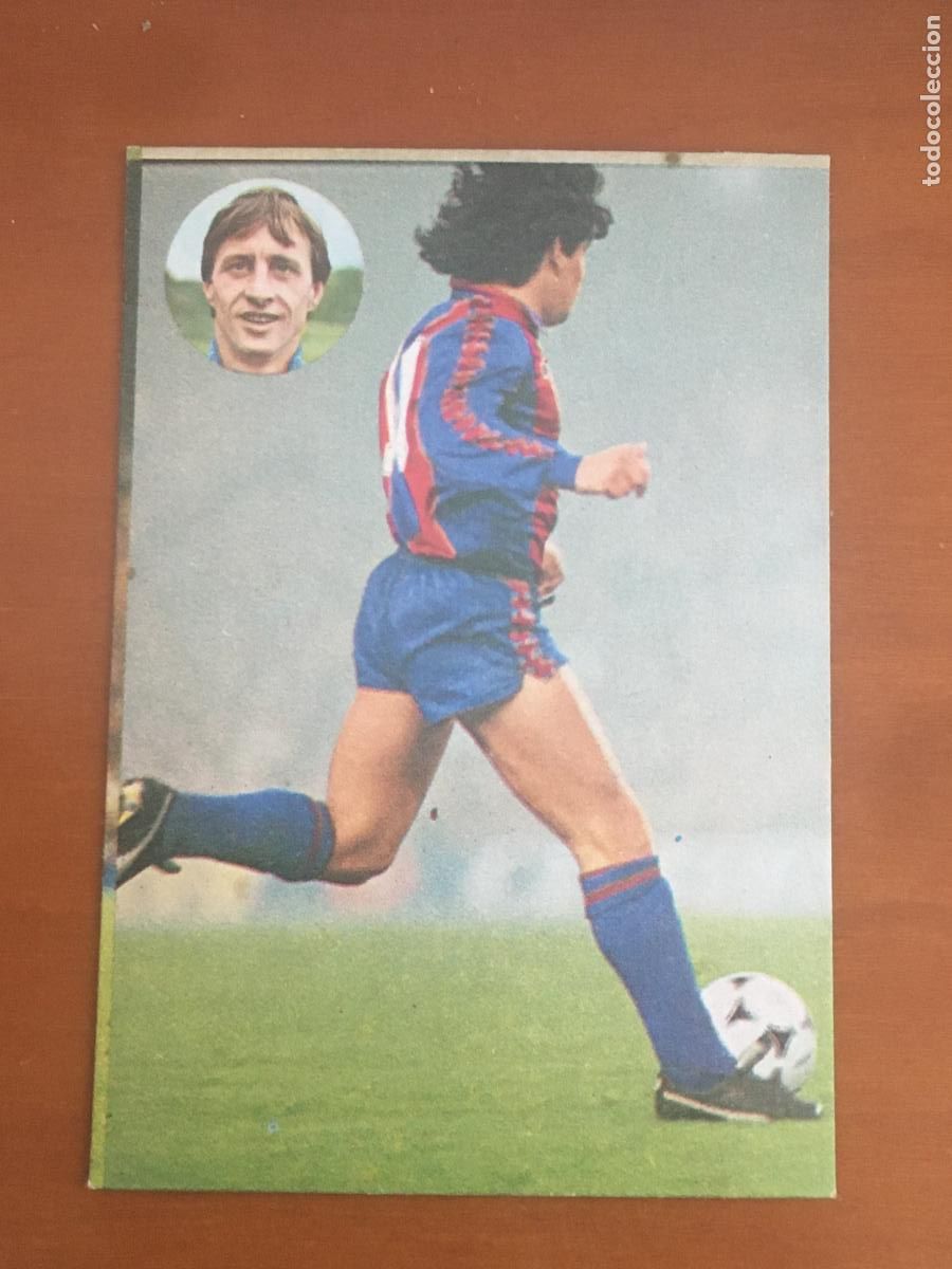 Cromos de f&uacute;tbol: maradona aprende a jugar futbol johan cuyff cromo n&ordm; 189 original nunca pegado nuevo de so