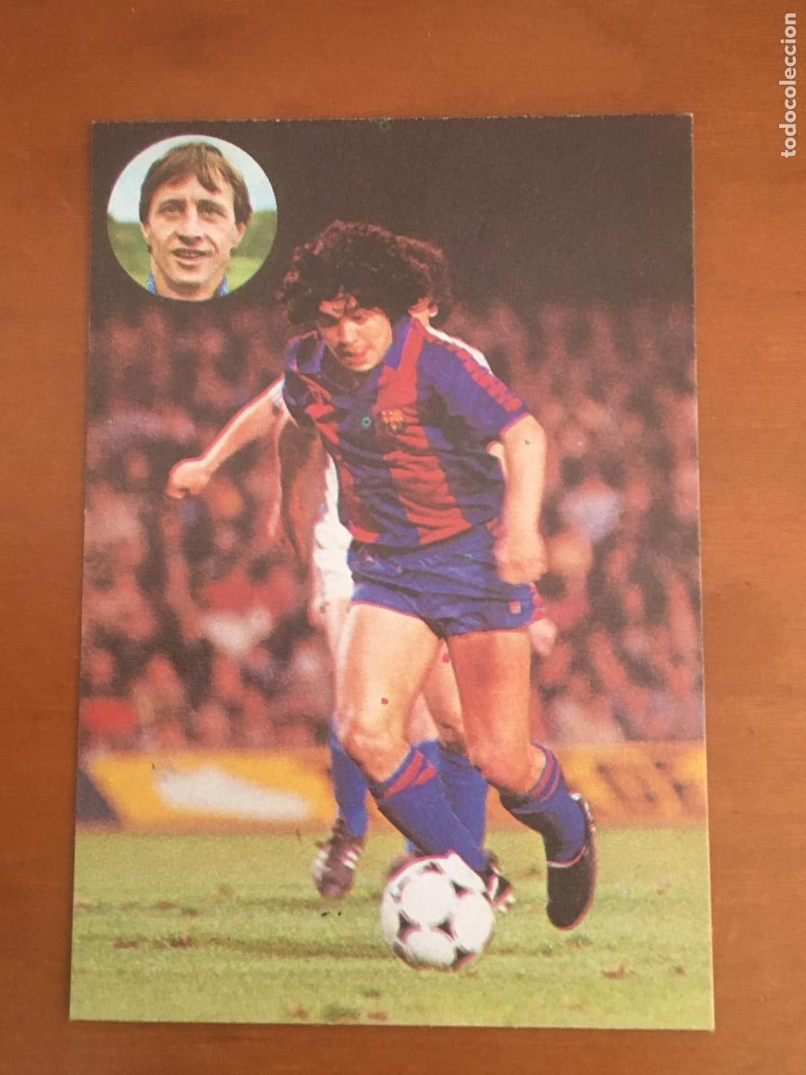 Cromos de f&uacute;tbol: maradona aprende a jugar futbol johan cuyff cromo n&ordm; 69 original nunca pegado nuevo de so