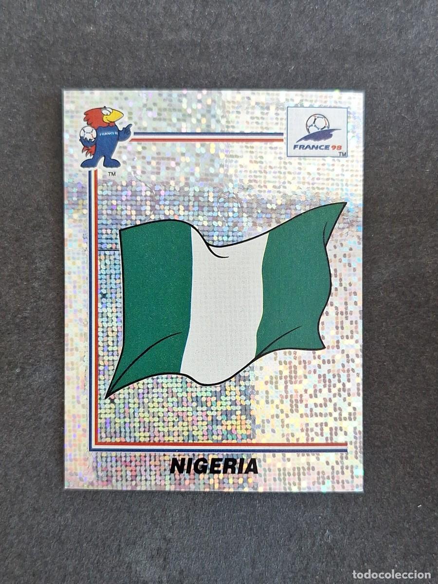 Cromos de f&uacute;tbol: L1 ESCUDO SELECCION NIGERIA 246 MUNDIAL FRANCIA 98 PANINI NUNCA PEGADO SIN PEGAR