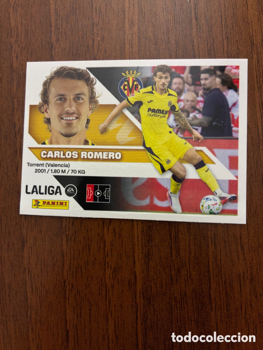 Cromos de f&uacute;tbol: Cromo Carlos Romero, N&ordm; 4 (&Uacute;ltimos Fichajes), Villarreal CF, Liga EA Sports 2026-27. Nuevo, Panini