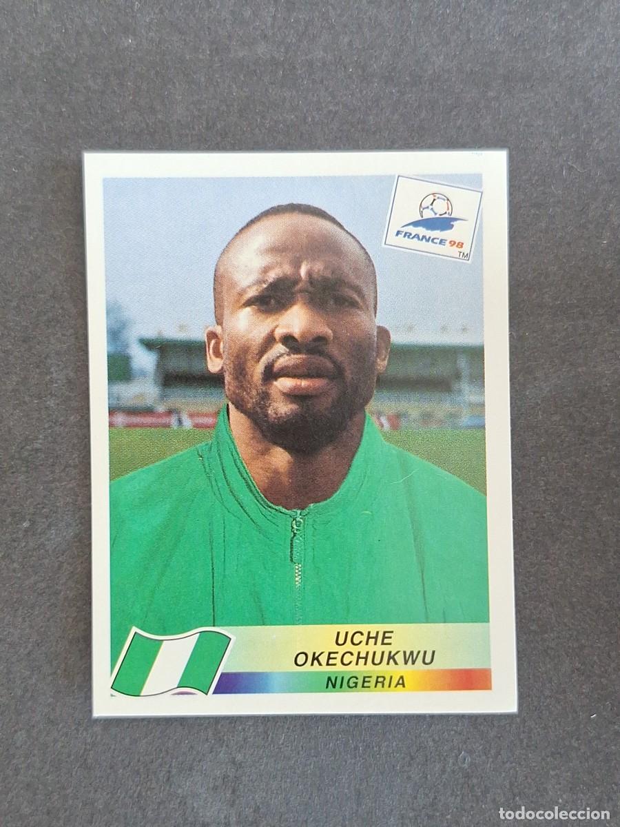 Cromos de f&uacute;tbol: L1 UCHE OKECHUKWU SELECCION NIGERIA 249 MUNDIAL FRANCIA 98 PANINI NUNCA PEGADO SIN PEGAR