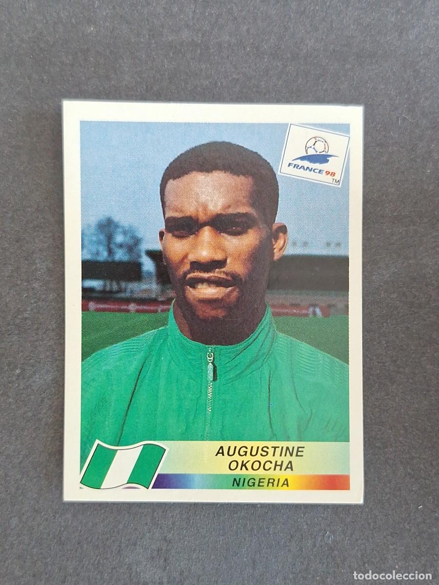 Cromos de f&uacute;tbol: L1 AUGUSTINE OKOCHA SELECCION NIGERIA 253 MUNDIAL FRANCIA 98 PANINI NUNCA PEGADO SIN PEGAR