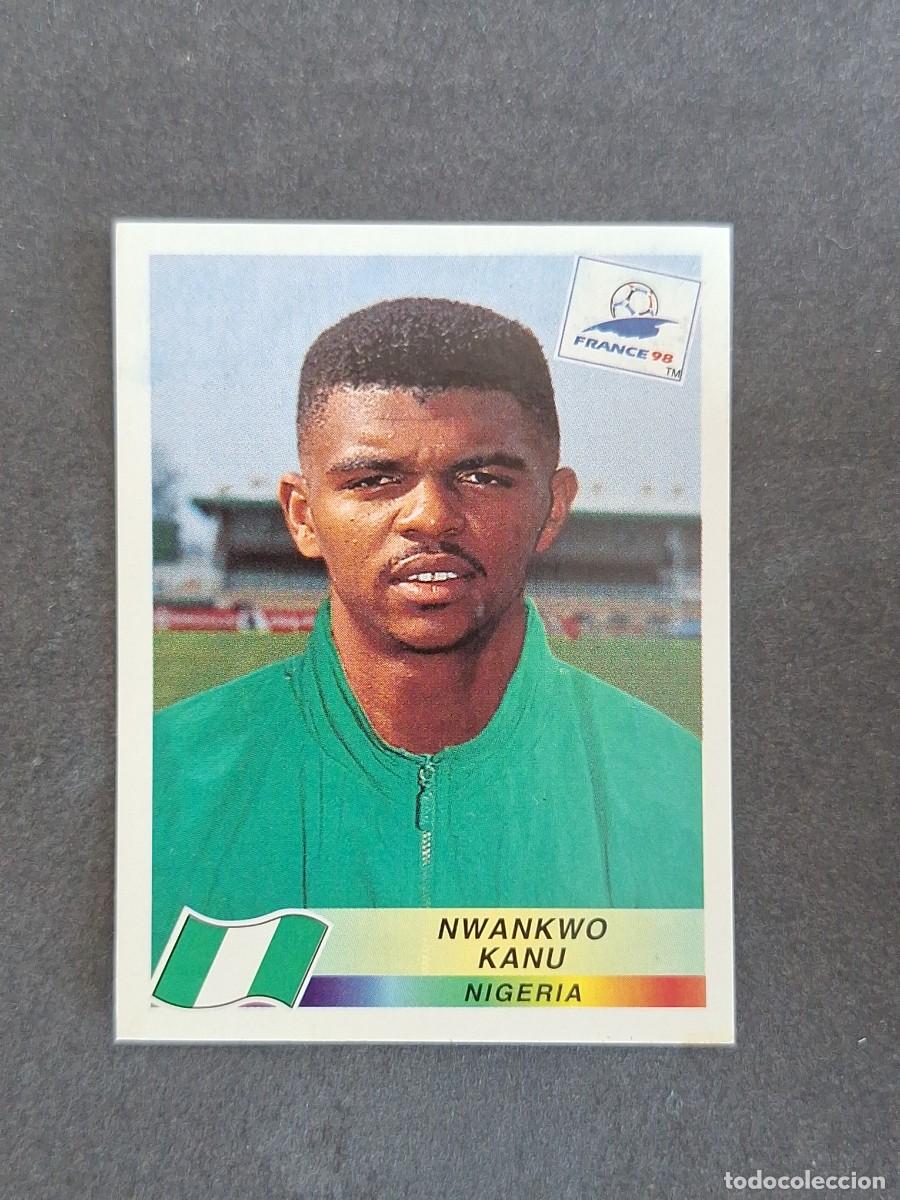 Cromos de f&uacute;tbol: L1 NWANKWO KANU SELECCION NIGERIA 258 MUNDIAL FRANCIA 98 PANINI NUNCA PEGADO SIN PEGAR