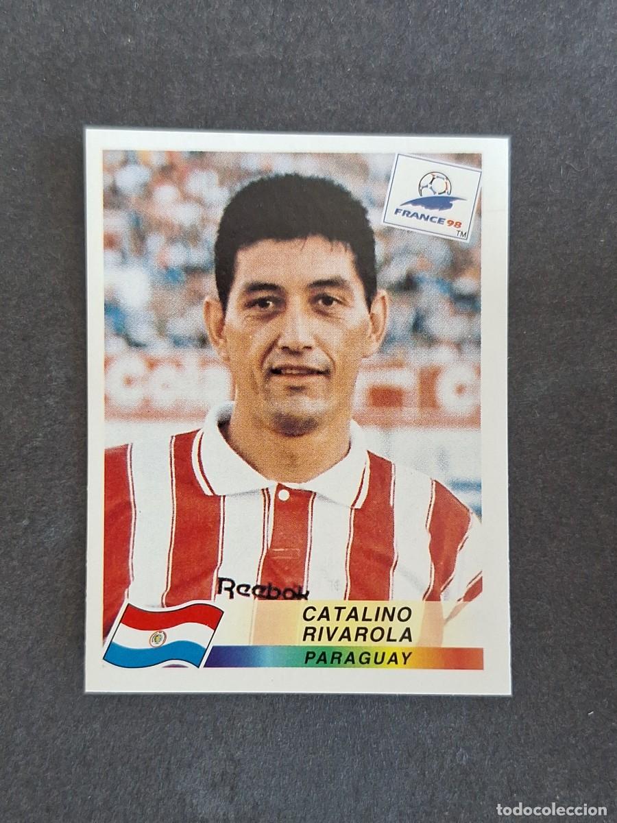 Cromos de f&uacute;tbol: L1 CATALINO RIVAROLA SELECCION PARAGUAY 267 MUNDIAL FRANCIA 98 PANINI NUNCA PEGADO SIN PEGAR