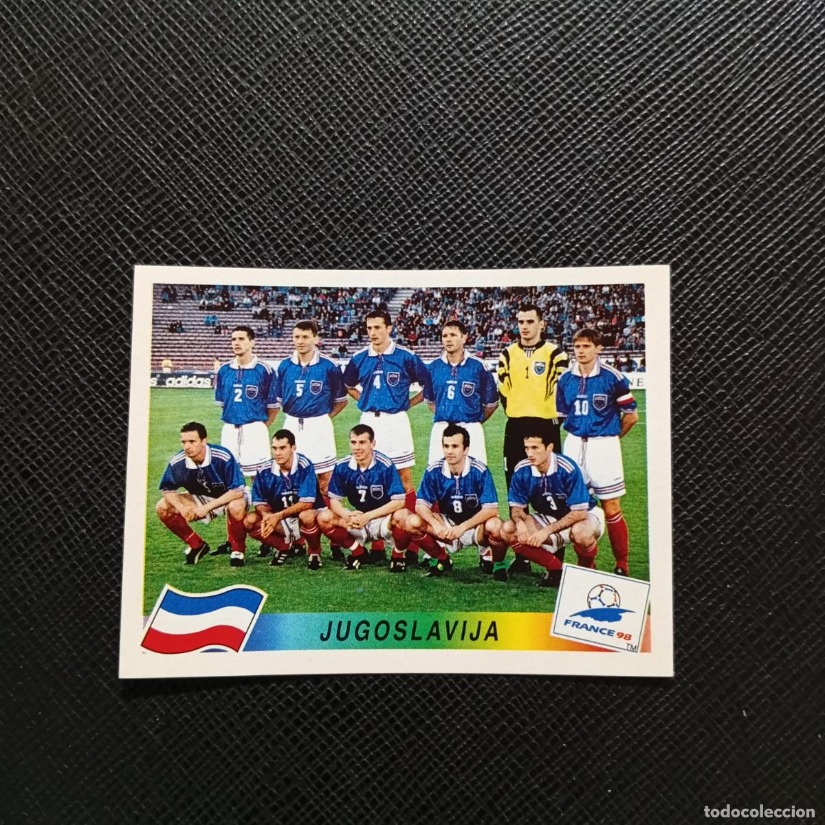 Cromos de f&uacute;tbol: 389 ALINEACION YUGOSLAVIA PANINI 1998 MUNDIAL CROMO FUTBOL FRANCIA 98 - SIN PEGAR - A22 PG361