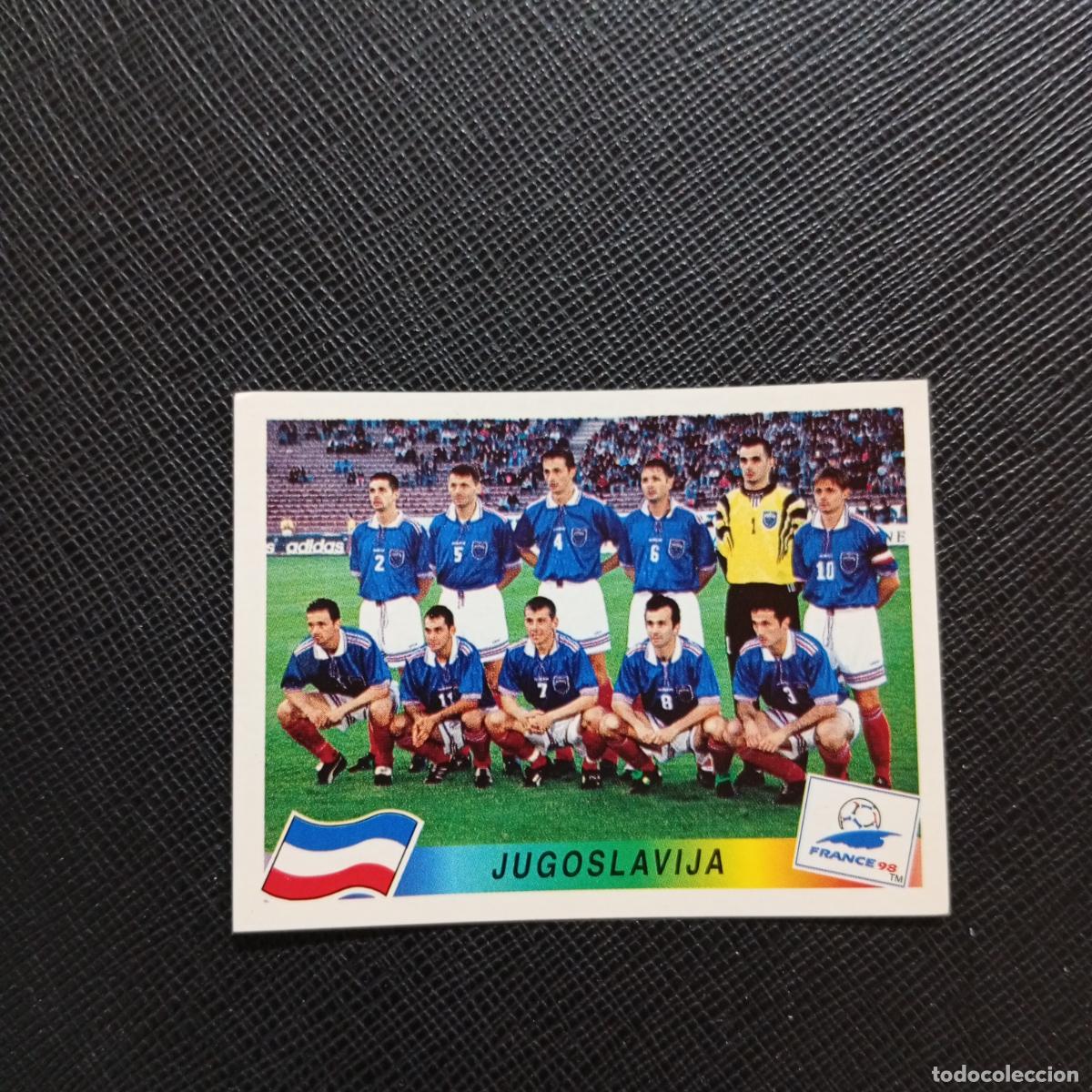 Cromos de f&uacute;tbol: 389 ALINEACION YUGOSLAVIA PANINI 1998 MUNDIAL CROMO FUTBOL FRANCIA 98 - SIN PEGAR - A22 PG361 B