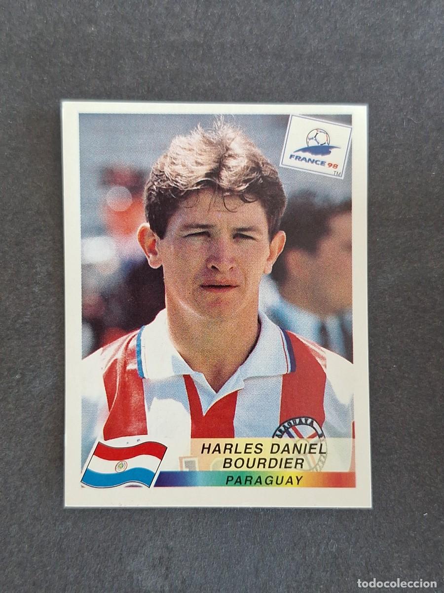 Cromos de f&uacute;tbol: L1 HARLES DANIEL BOURDIER SELECCION PARAGUAY 274 MUNDIAL FRANCIA 98 PANINI NUNCA PEGADO SIN PEGAR