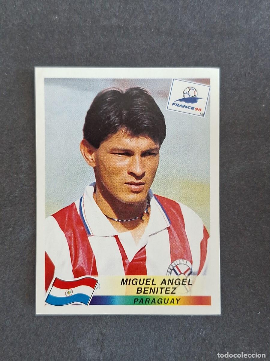 Cromos de f&uacute;tbol: L1 MIGUEL ANGEL BENITEZ SELECCION PARAGUAY 275 MUNDIAL FRANCIA 98 PANINI NUNCA PEGADO SIN PEGAR