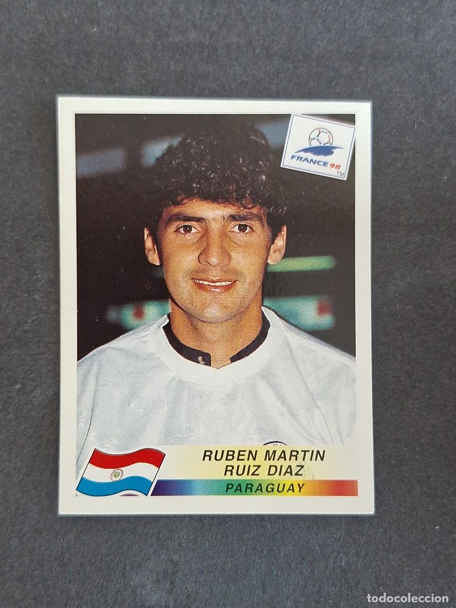 Cromos de f&uacute;tbol: L1 RUBEN MARTIN RUIZ DIAZ SELECCION PARAGUAY 280 MUNDIAL FRANCIA 98 PANINI NUNCA PEGADO SIN PEGAR