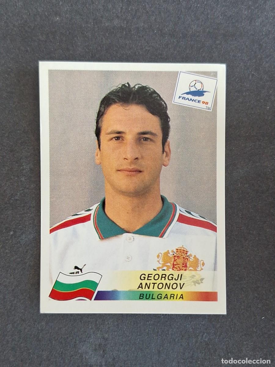 Cromos de f&uacute;tbol: L1 GEORGJI ANTONOV SELECCION BULGARIA 286 MUNDIAL FRANCIA 98 PANINI NUNCA PEGADO SIN PEGAR