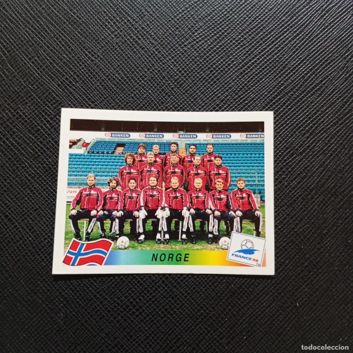 Cromos de f&uacute;tbol: 67 NORUEGA ALINEACION PANINI 1998 MUNDIAL CROMO FUTBOL FRANCIA 98 - SIN PEGAR - A22 PG370