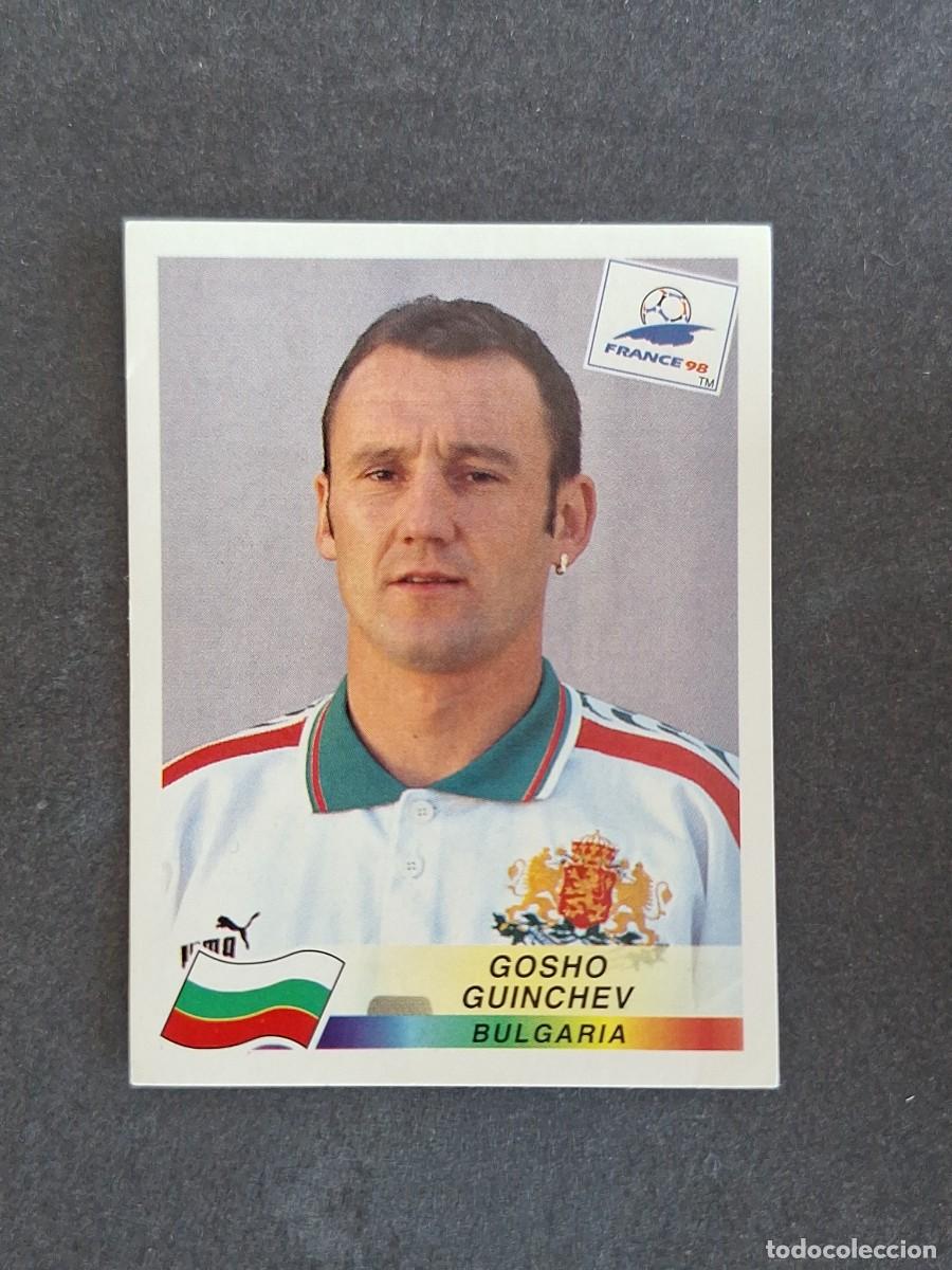 Cromos de f&uacute;tbol: L1 GOSHO GUINCHEV SELECCION BULGARIA 288 MUNDIAL FRANCIA 98 PANINI NUNCA PEGADO SIN PEGAR