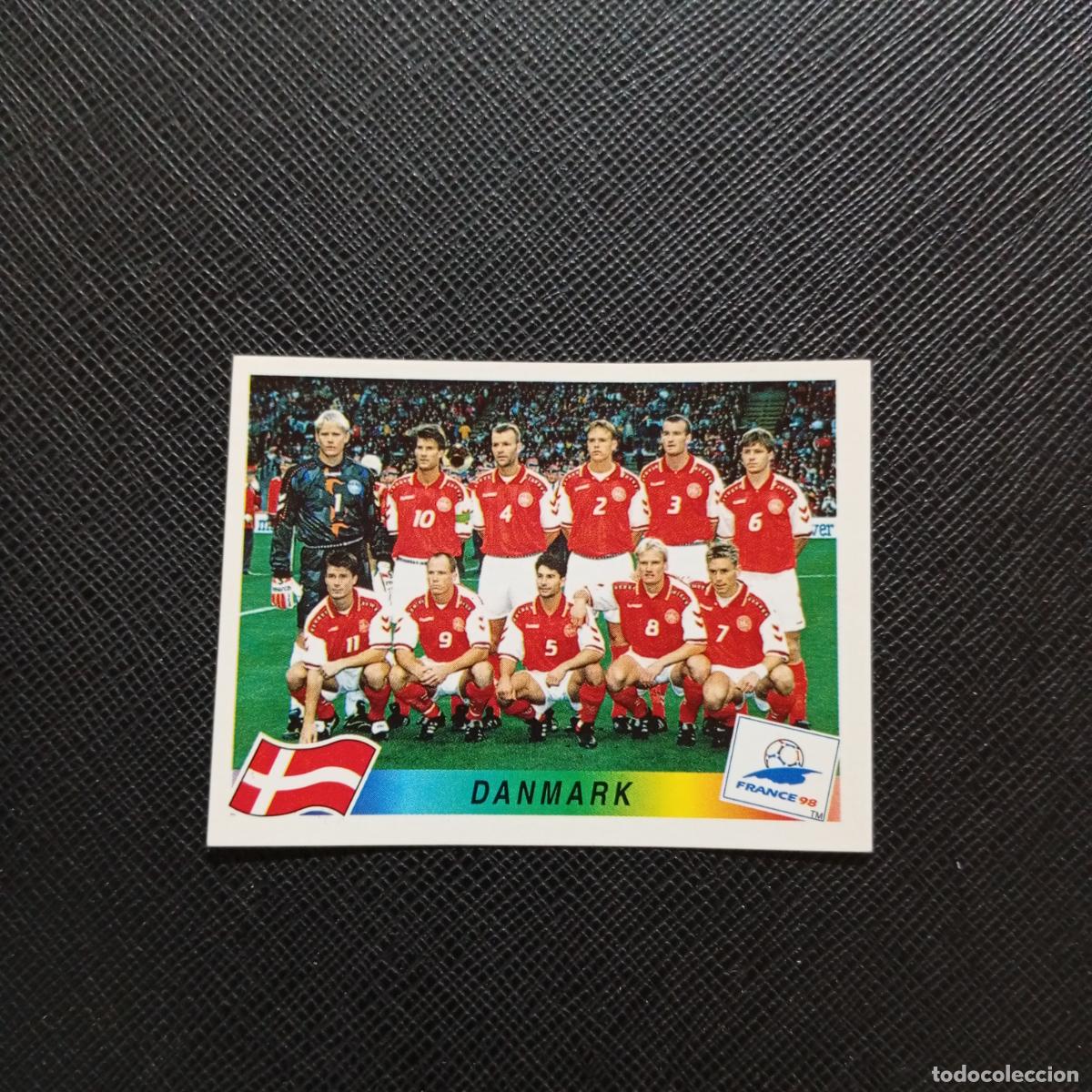 Cromos de f&uacute;tbol: 210 DINAMARCA ALINEACION PANINI 1998 MUNDIAL CROMO FUTBOL FRANCIA 98 - SIN PEGAR - A22 PG370