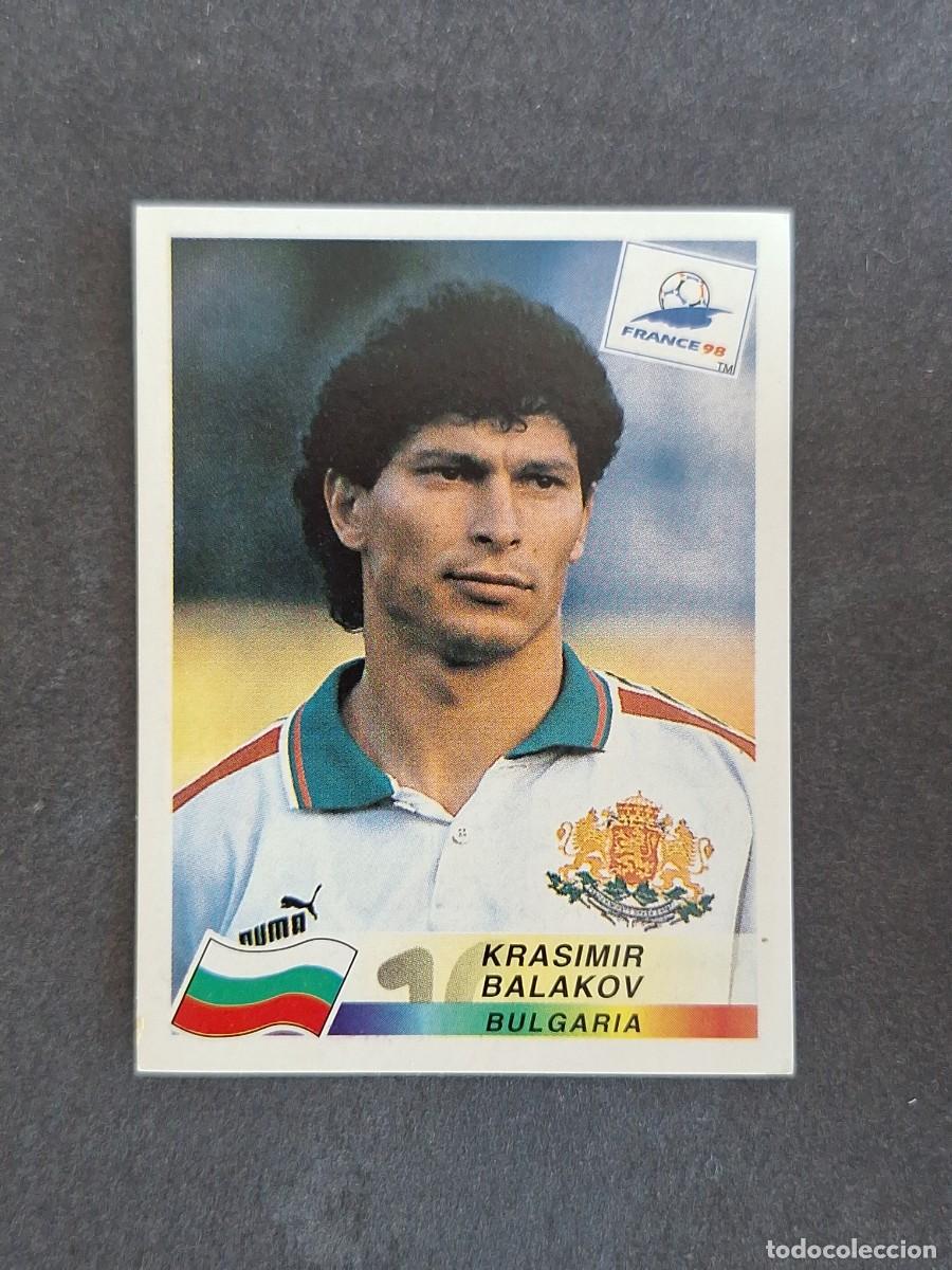 Cromos de f&uacute;tbol: L1 KRASIMIR BALAKOV SELECCION BULGARIA 292 MUNDIAL FRANCIA 98 PANINI NUNCA PEGADO SIN PEGAR