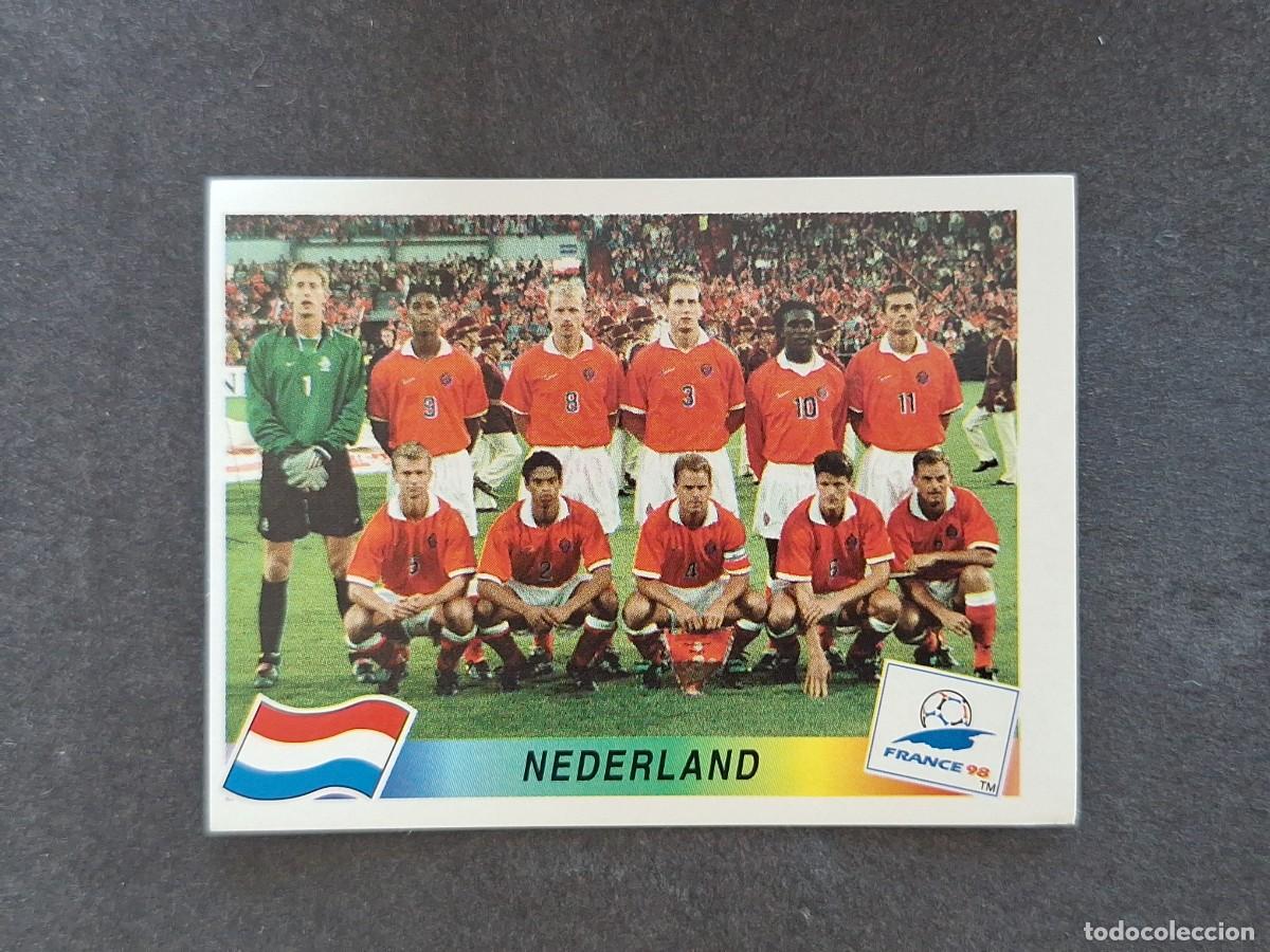 Figurine di Calcio: L1 ALINEACION EQUIPO SELECCION HOLANDA 299 MUNDIAL FRANCIA 98 PANINI NUNCA PEGADO SIN PEGAR