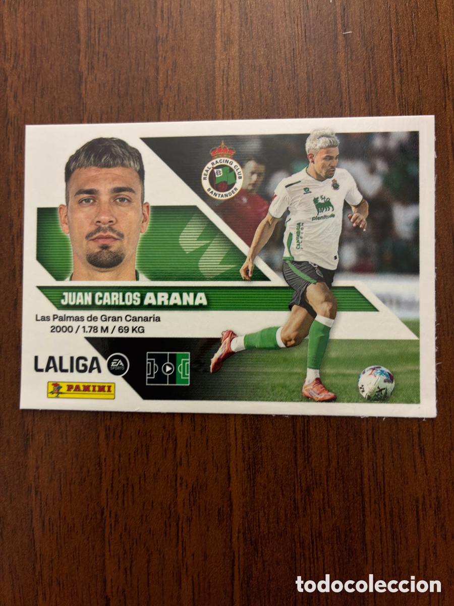 Figurine di Calcio: Cromo Juan Carlos Arana, N&ordm; 19, Real Racing Club, Liga EA Sports 2026-27 . Panini - Nuevo