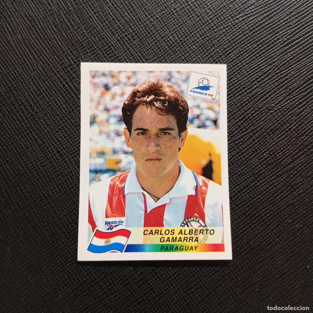 Cromos de f&uacute;tbol: 268 GAMARRA PARAGUAY PANINI 1998 MUNDIAL CROMO FUTBOL FRANCIA 98 - SIN PEGAR - A22 PG424 B