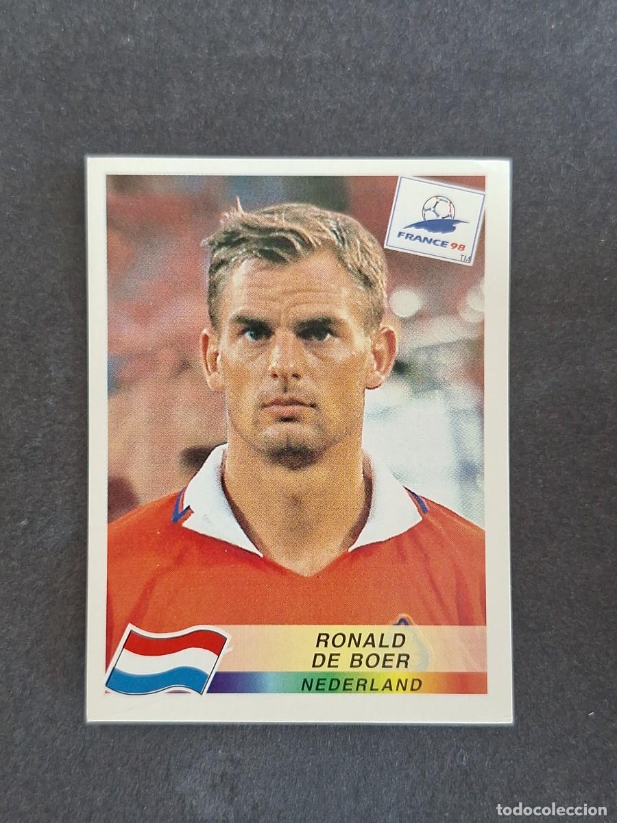 Cromos de f&uacute;tbol: L1 RONALD DE BOER SELECCION HOLANDA 308 MUNDIAL FRANCIA 98 PANINI NUNCA PEGADO SIN PEGAR