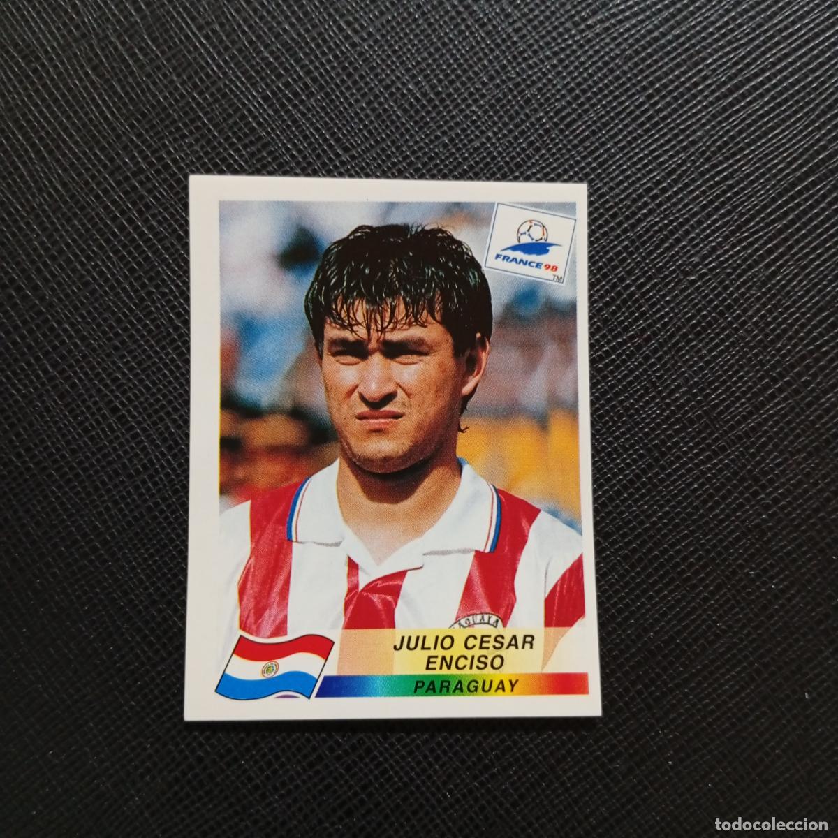 Cromos de f&uacute;tbol: 271 JULIO CESAR ENCISO PARAGUAY PANINI 1998 MUNDIAL CROMO FUTBOL FRANCIA 98 - SIN PEGAR - A22 PG379