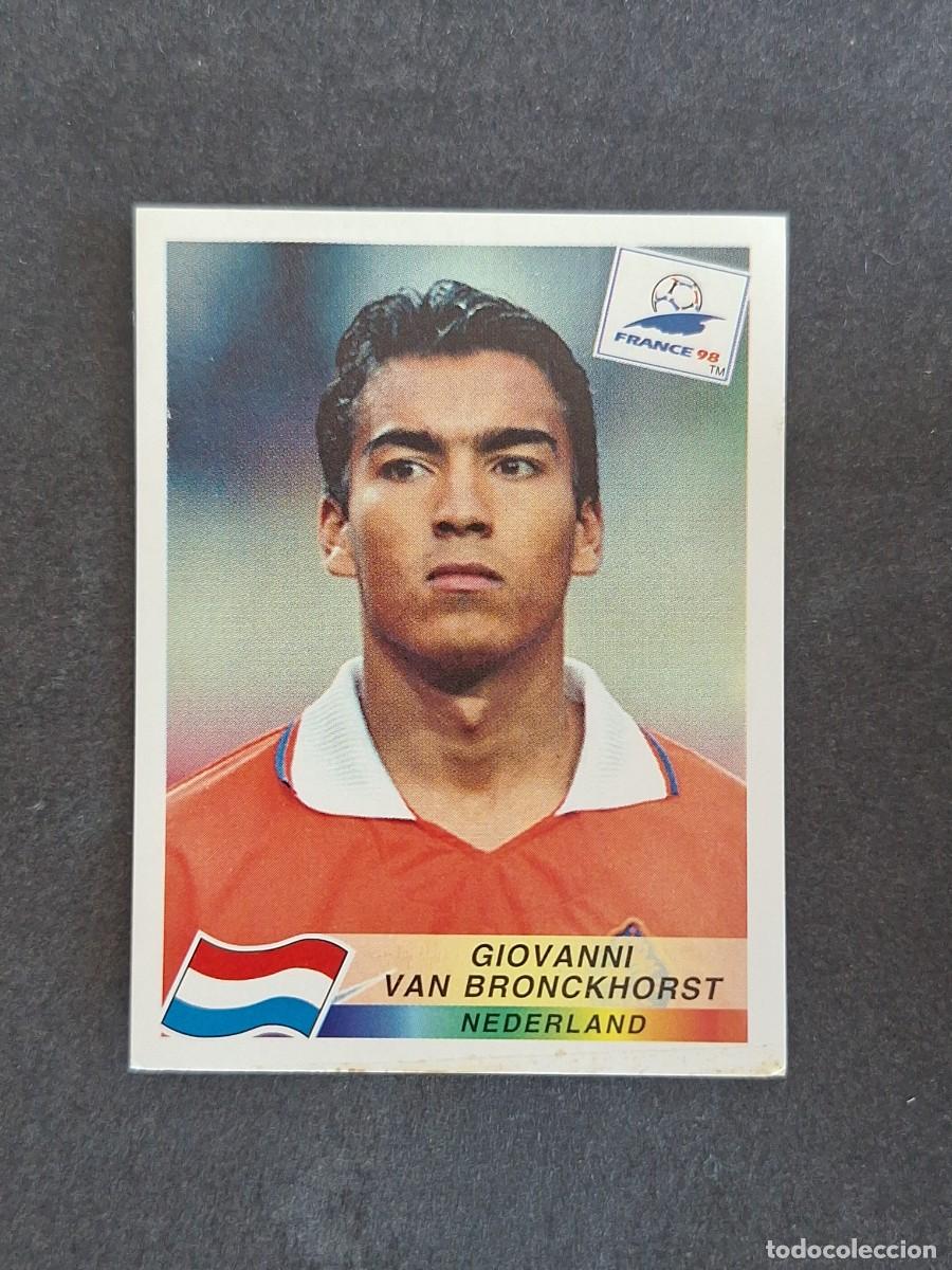 Cromos de f&uacute;tbol: L1 GIOVANNI VAN BRONCKHORST SELECCION HOLANDA 312 MUNDIAL FRANCIA 98 PANINI NUNCA PEGADO SIN PEGAR