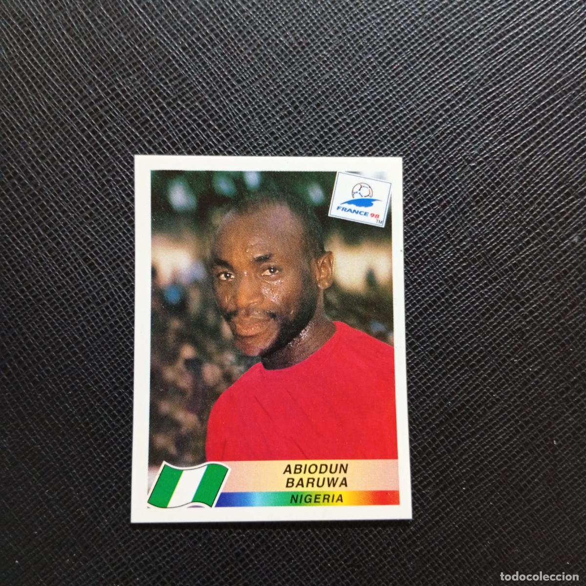 Cromos de f&uacute;tbol: 247 ABIODUN BARUWA NIGERIA PANINI 1998 MUNDIAL CROMO FUTBOL FRANCIA 98 - SIN PEGAR - A22 PG397 B