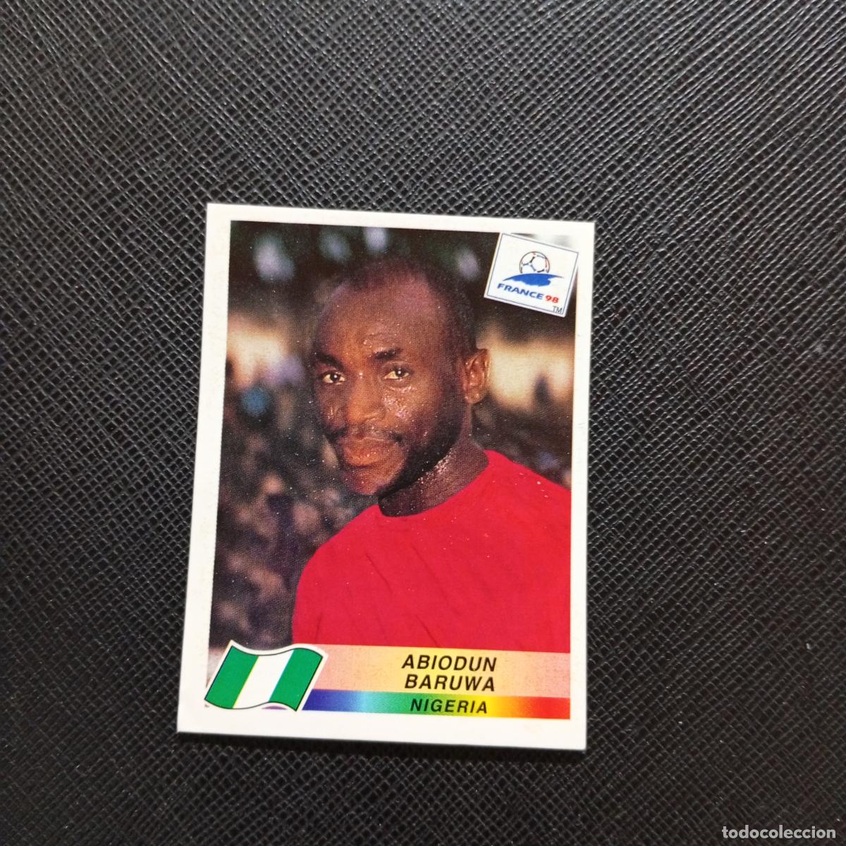Cromos de f&uacute;tbol: 247 ABIODUN BARUWA NIGERIA PANINI 1998 MUNDIAL CROMO FUTBOL FRANCIA 98 - SIN PEGAR - A22 PG406 B