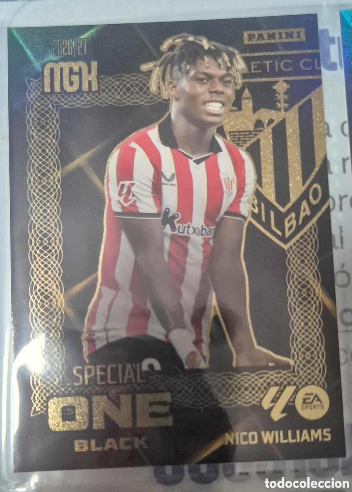 Cromos de f&uacute;tbol: Nico Williams Bilbao special one black megacracks 26 27