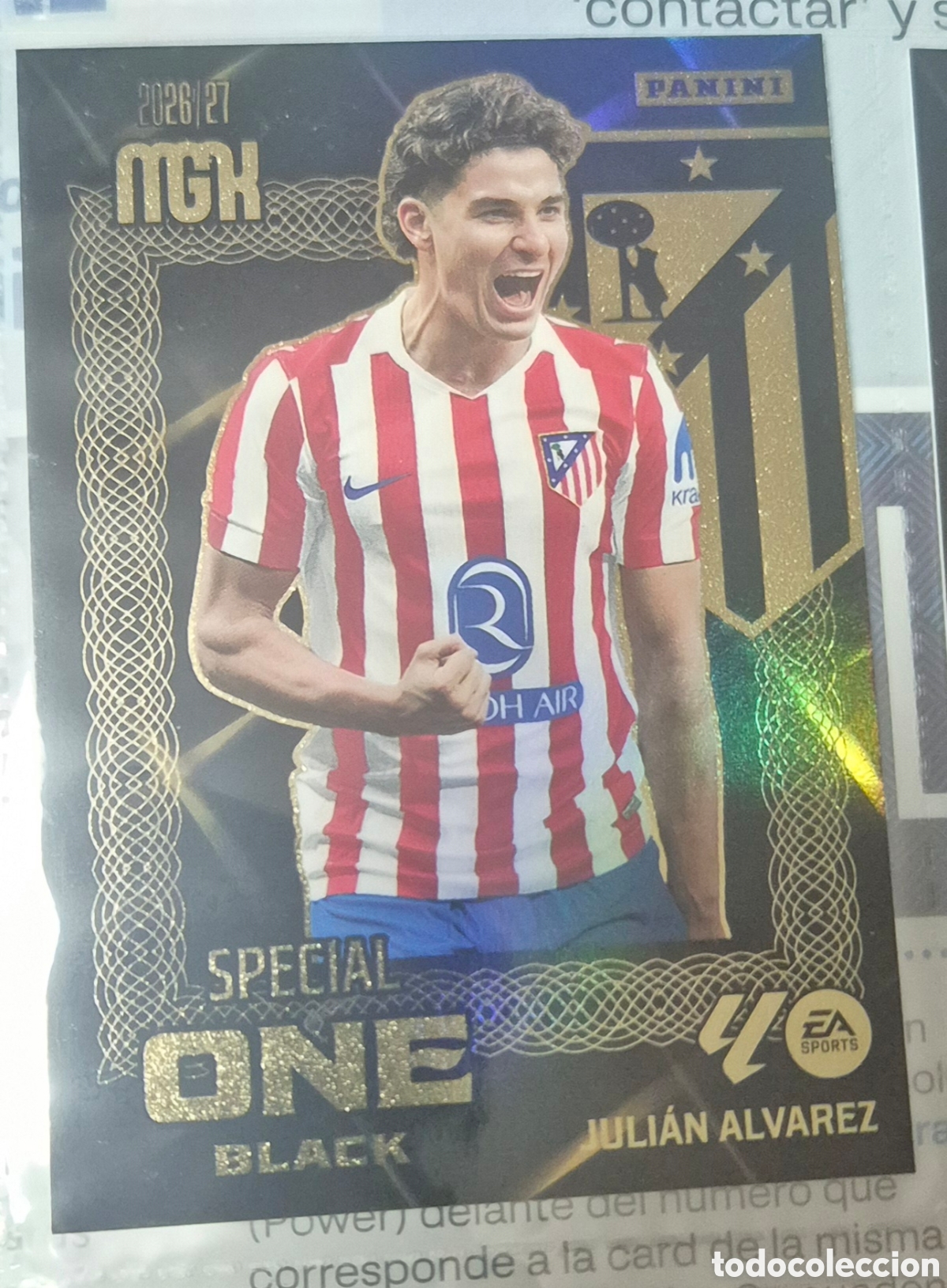 Football Stickers: Julian alvarez atletico de madrid special one black megacracks 26 27
