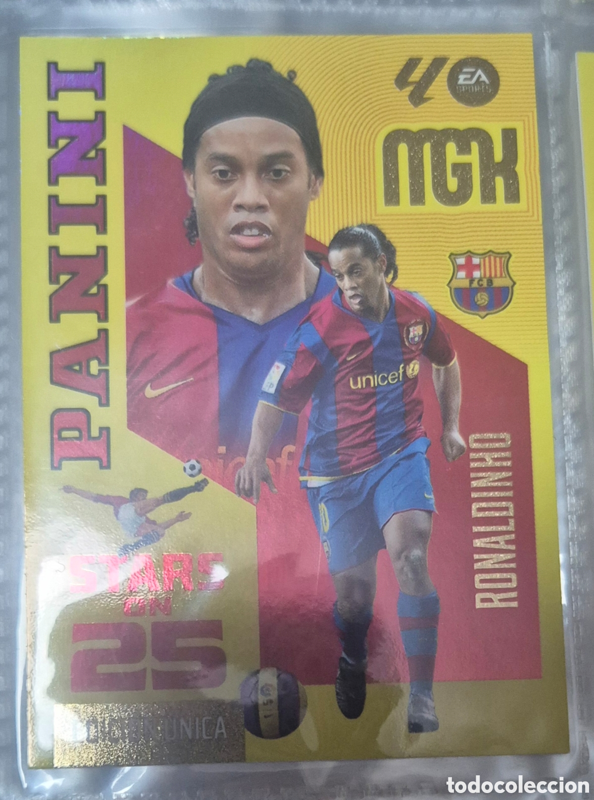 Figurine di Calcio: Ronaldinho barcelona stars on 25 edicion unica megacracks 26 27