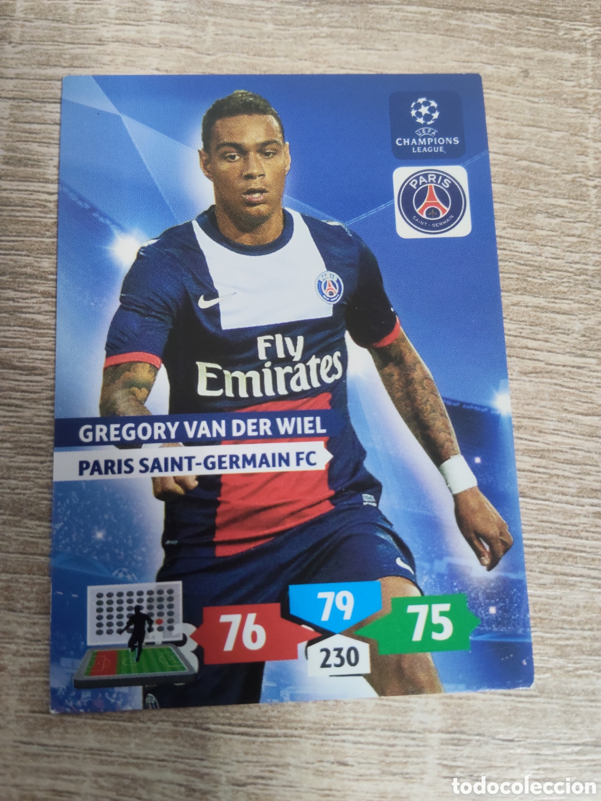Cromos de Futebol: Panini Adrenalyn champions league 2013 2014 13 14 Gregory Van Der Wiel PSG