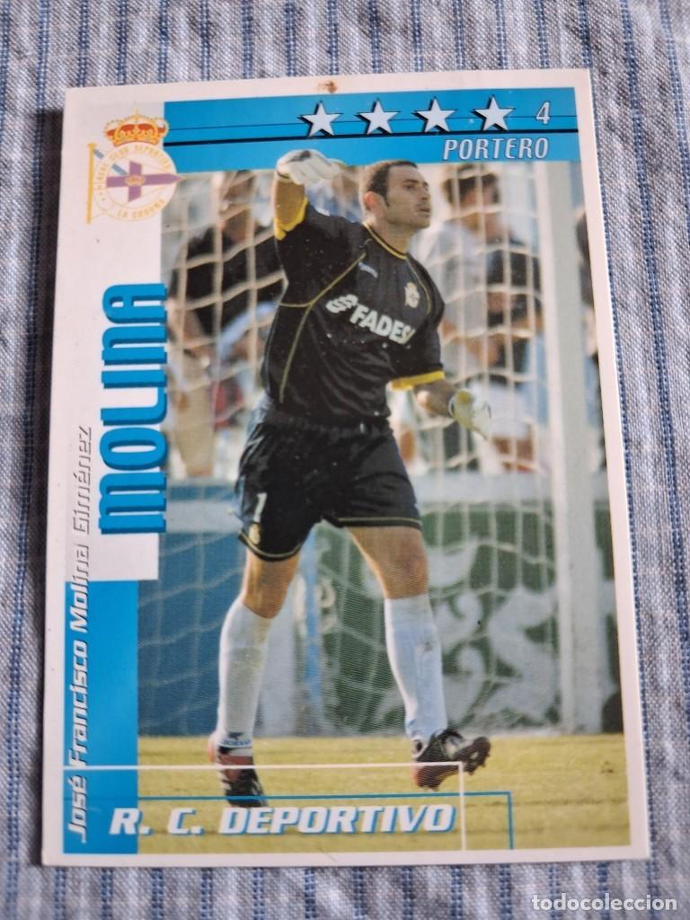 Cromos de f&uacute;tbol: F&uacute;tbol Match Total. Liga 2002 &ndash; 2003. Molina. R.C. Deportivo Coru&ntilde;a. Magic Box Int.