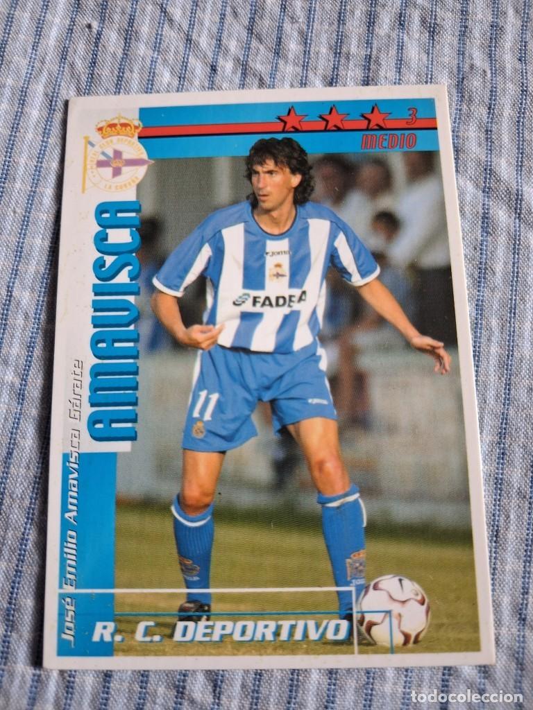 Cromos de f&uacute;tbol: F&uacute;tbol Match Total. Liga 2002 &ndash; 2003. Amavisca. R.C. Deportivo Coru&ntilde;a. Magic Box Int.
