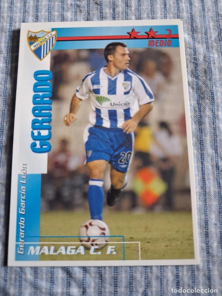 Cromos de f&uacute;tbol: F&uacute;tbol Match Total. Liga 2002 &ndash; 2003. Gerardo. M&aacute;laga C.F. Magic Box Int. Estado ver imagen.