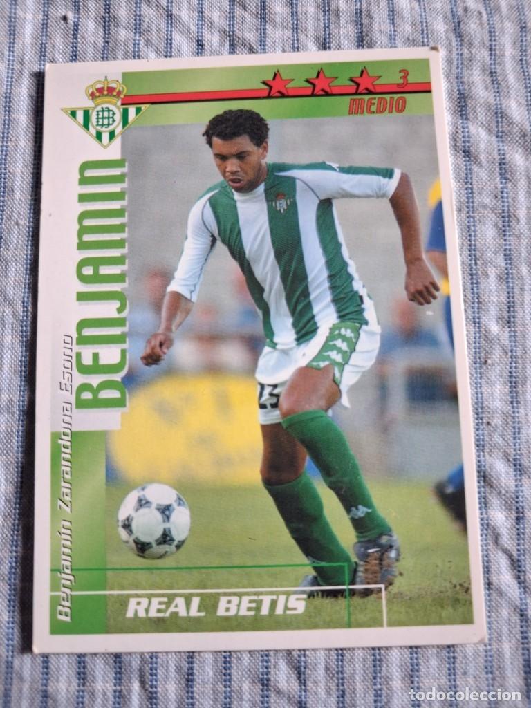 Cromos de Futebol: F&uacute;tbol Match Total. Liga 2002 &ndash; 2003. Benjam&iacute;n. Real Betis. Magic Box Int. Estado ver imagen