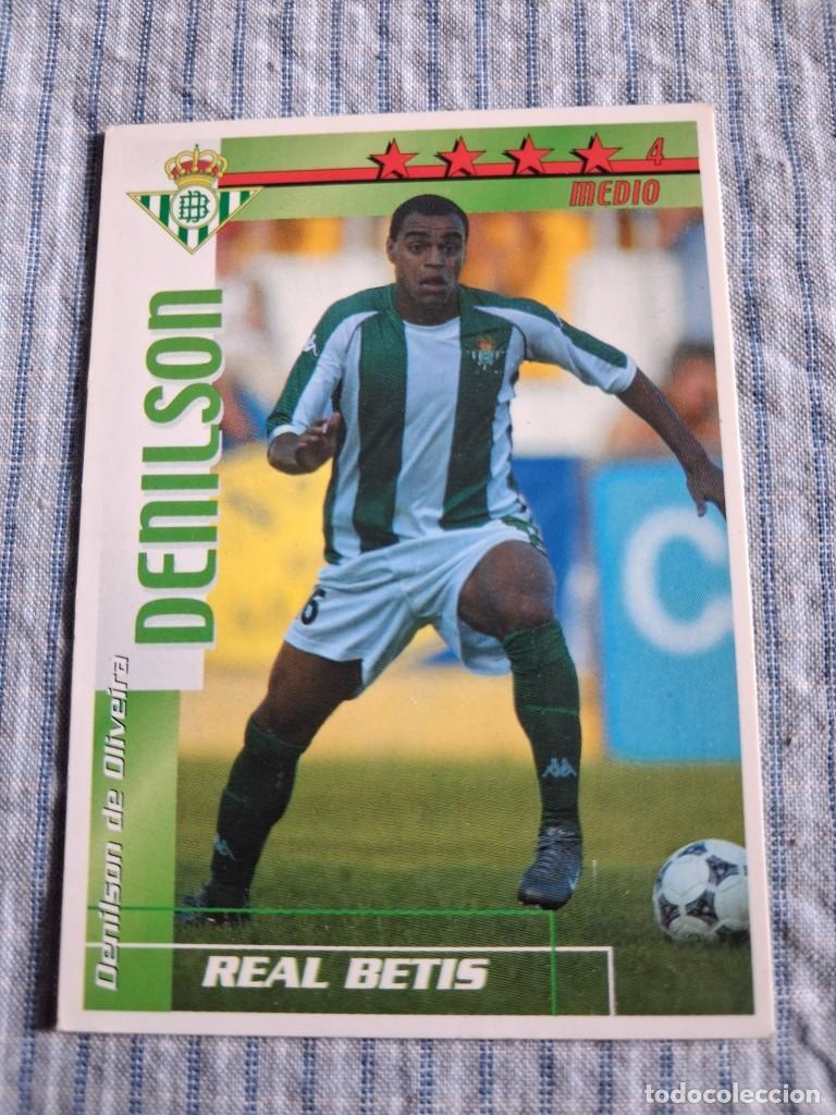 Figurine di Calcio: F&uacute;tbol Match Total. Liga 2002 &ndash; 2003. Denilson. Real Betis. Magic Box Int. Estado ver imagen