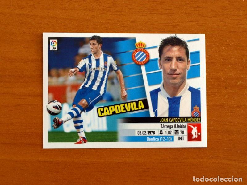Cromos de f&uacute;tbol: R.C.D. Espa&ntilde;ol, Espanyol - Capdevila N&ordm; 7 A - Liga 2013-2014, 13-14 - Ediciones Este - Nunca pegado