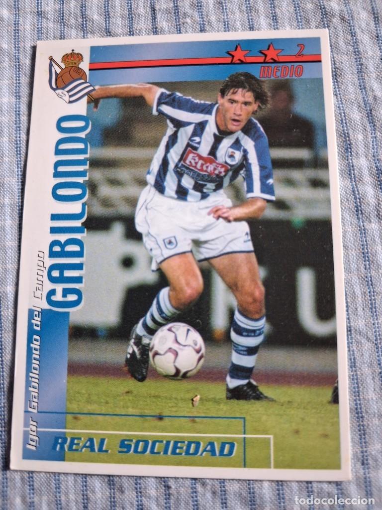Cromos de f&uacute;tbol: F&uacute;tbol Match Total. Liga 2002 &ndash; 2003. Gabilondo. Real Sociedad. Magic Box Int. Estado ver imagen