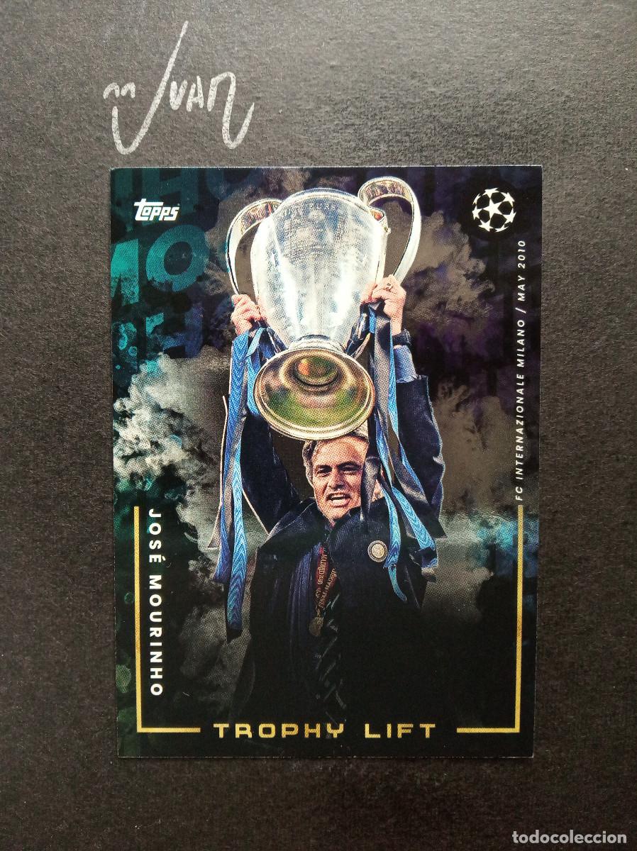 Cromos de f&uacute;tbol: TROPHY LIFT FC INTERNAZIONALE MILANO CHAMPIONS 2010 TOPPS PLATINUM ⚽ MOURINHO CURATED SET 2022 2023