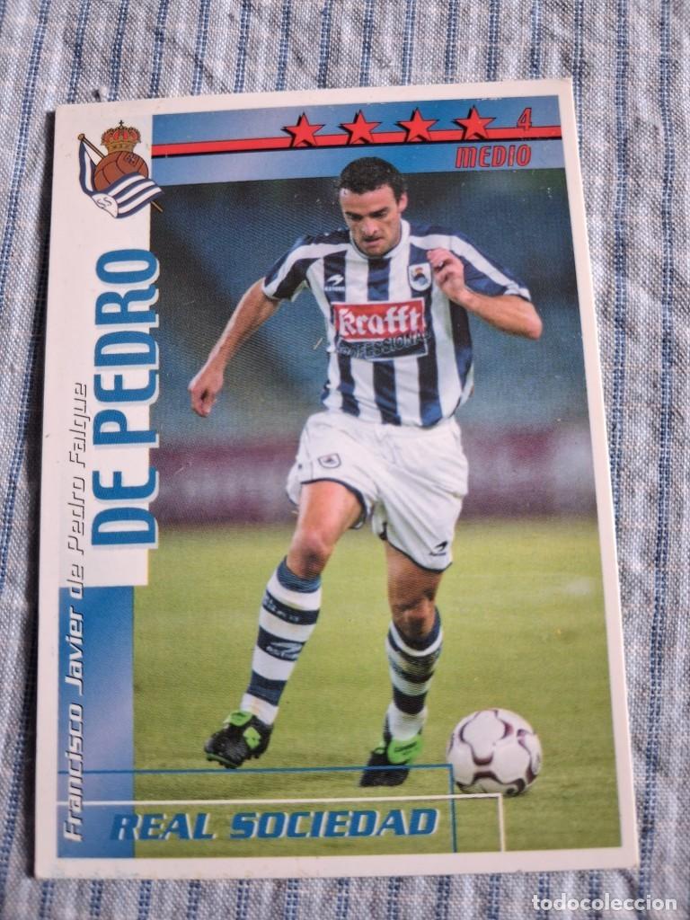 Cromos de f&uacute;tbol: F&uacute;tbol Match Total. Liga 2002 &ndash; 2003. De Pedro. Real Sociedad. Magic Box Int. Estado ver imagen