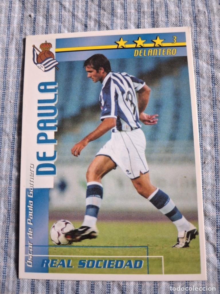 Cromos de f&uacute;tbol: F&uacute;tbol Match Total. Liga 2002 &ndash; 2003. De Paula. Real Sociedad. Magic Box Int. Estado ver imagen