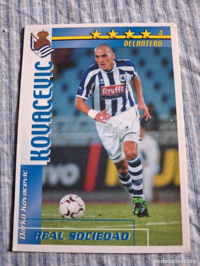 Cromos de f&uacute;tbol: F&uacute;tbol Match Total. Liga 2002 &ndash; 2003. Kovacevic. Real Sociedad. Magic Box Int. Estado ver imagen