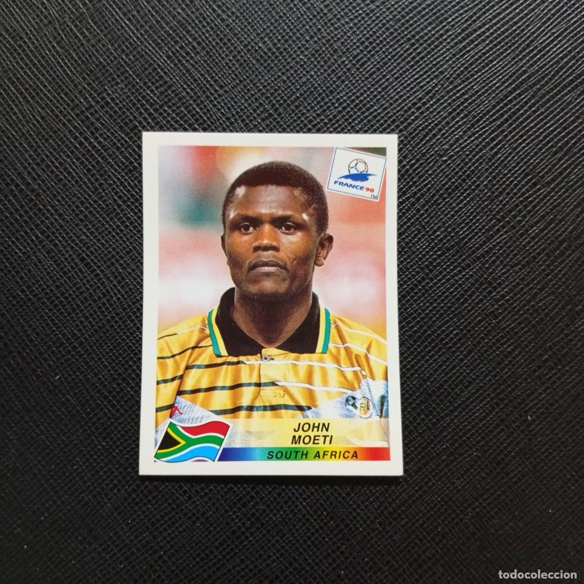 Cartes &agrave; collectionner de Football: 182 JOHN MOETI SOUTH AFRICA PANINI 1998 MUNDIAL CROMO FUTBOL FRANCIA 98 - SIN PEGAR - A22 PG487 B