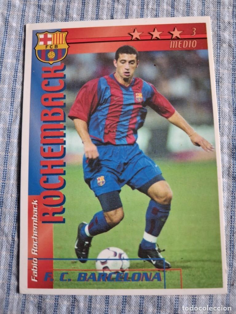 Football Stickers: F&uacute;tbol Match Total. Liga 2002 &ndash; 2003. Rochembach. F.C. Barcelona. Magic Box Int. Estado ver imagen