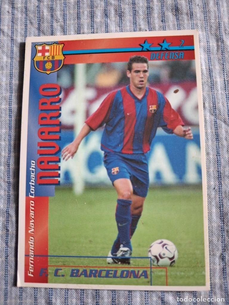 Football Stickers: F&uacute;tbol Match Total. Liga 2002 &ndash; 2003. Navarro. F.C. Barcelona. Magic Box Int. Estado ver imagen